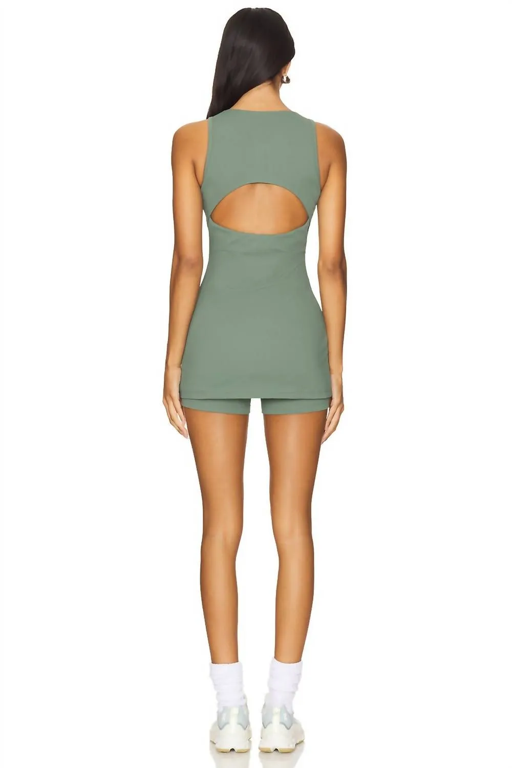 Olina Romper In Queen Palm Waffle