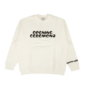 OPENING CEREMONY White Unisex Seasonal Crewneck Sweatshirt