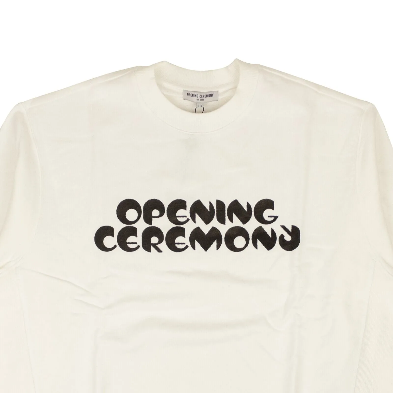 OPENING CEREMONY White Unisex Seasonal Crewneck Sweatshirt