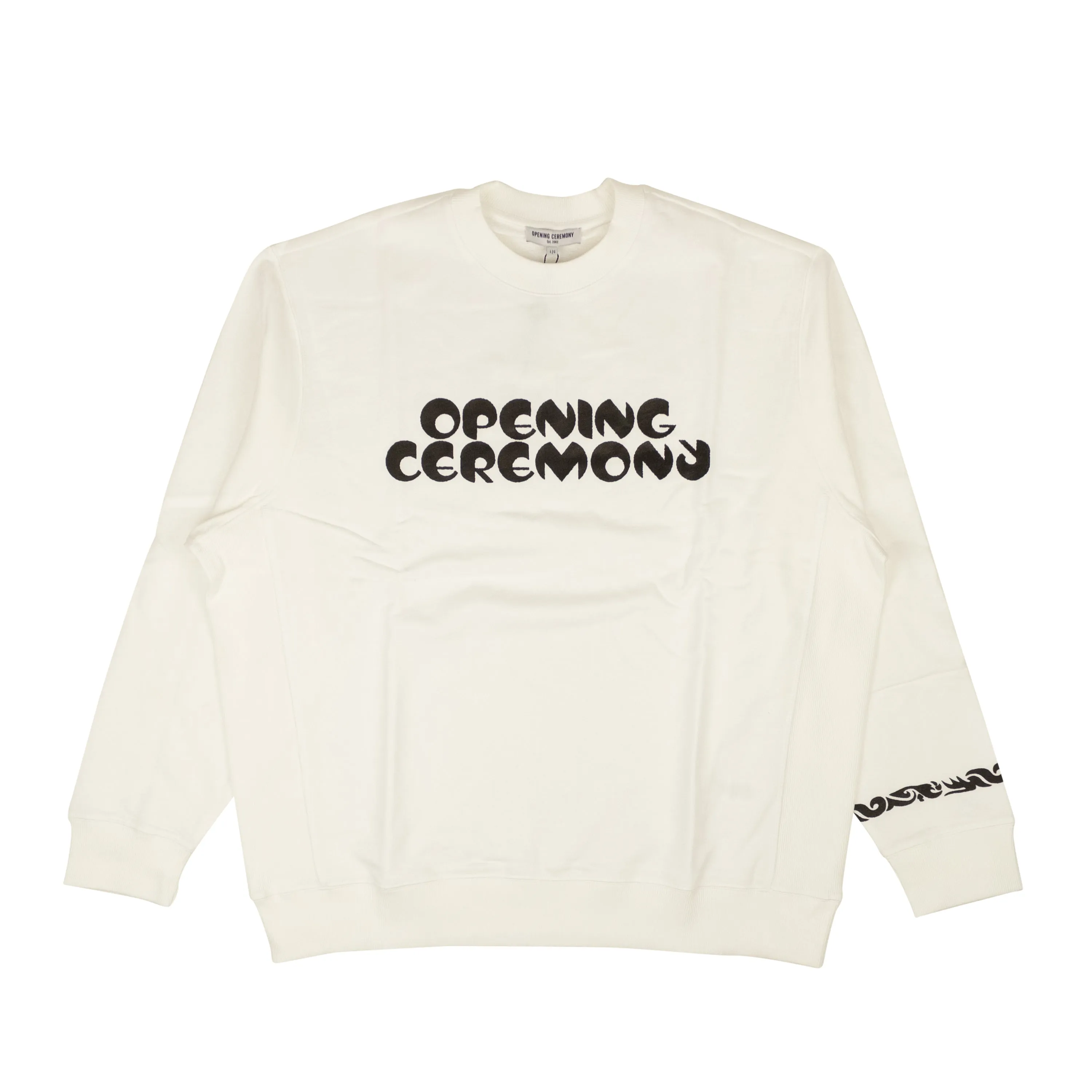 OPENING CEREMONY White Unisex Seasonal Crewneck Sweatshirt