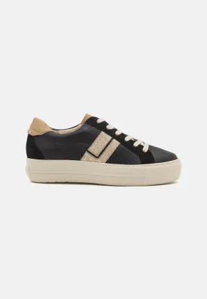 Paul Green Black Platform Trainer with Glitter