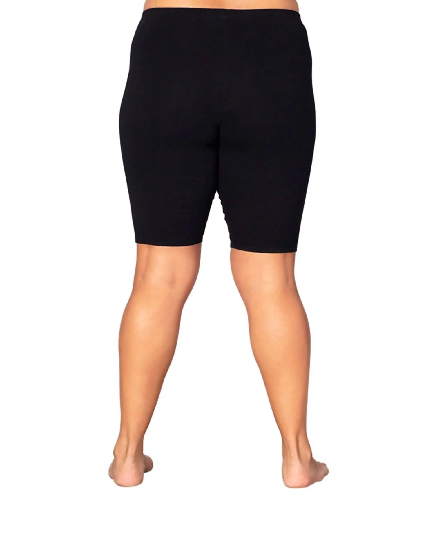 Plus Size Bike Shorts In Black