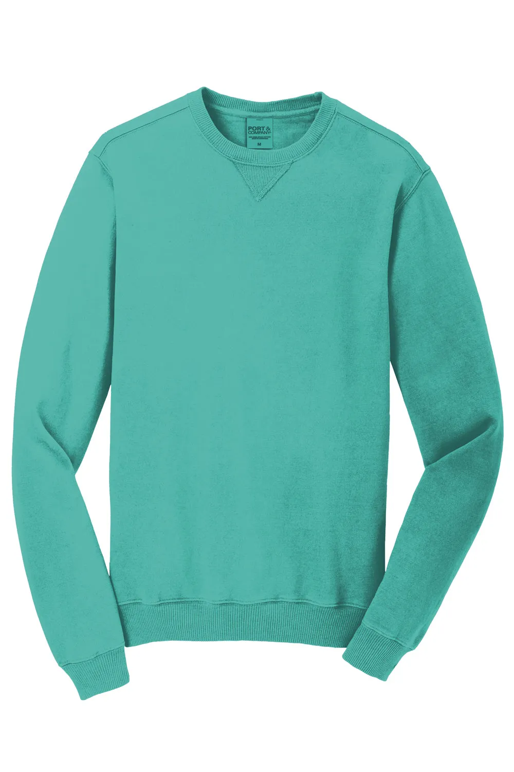 Port & Company Mens Beach Wash Fleece Crewneck Sweatshirt - Peacock Green