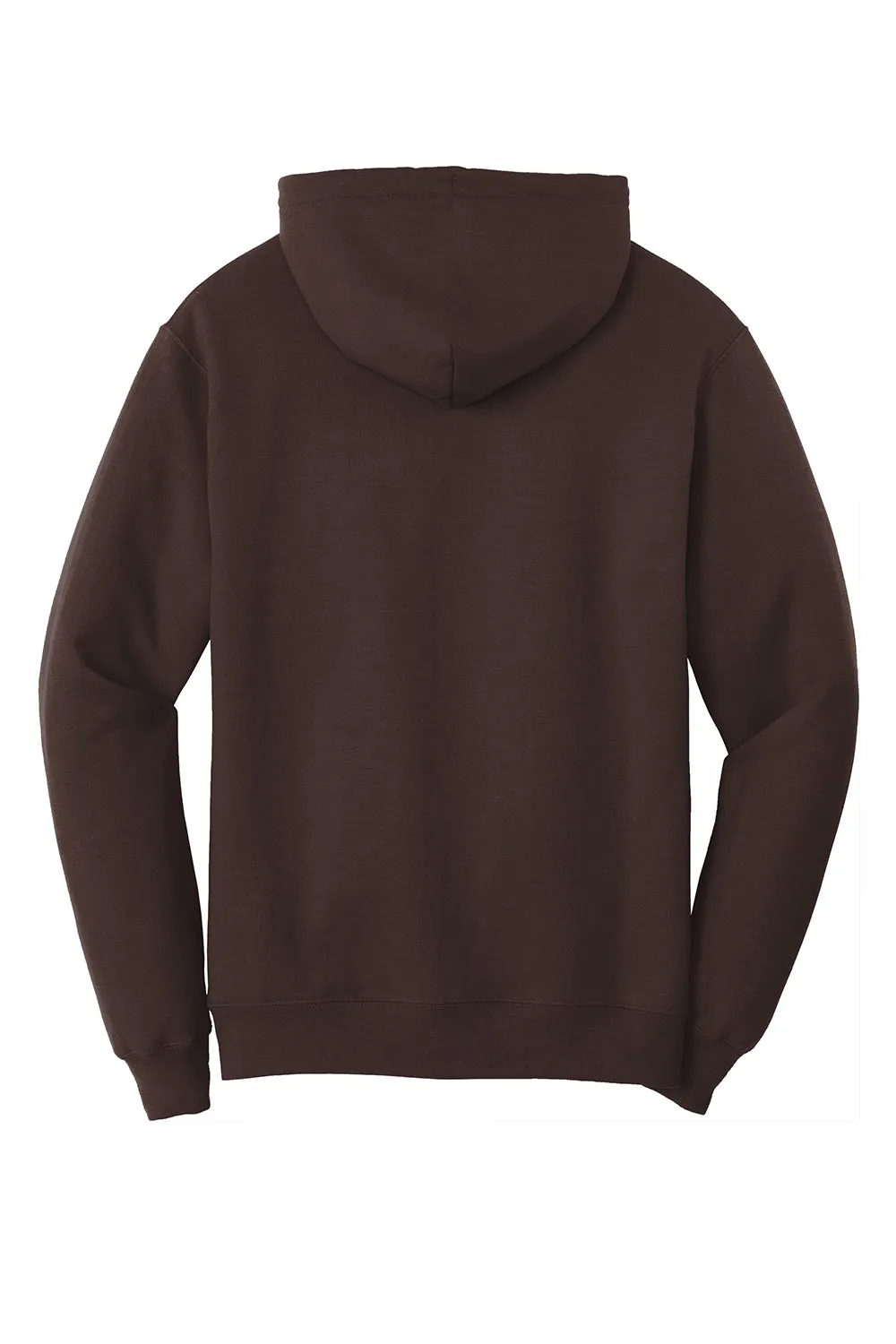 Port & Company Mens Core Pill Resistant Fleece Hooded Sweatshirt Hoodie w/ Pouch Pocket - Dark Chocolate Brown