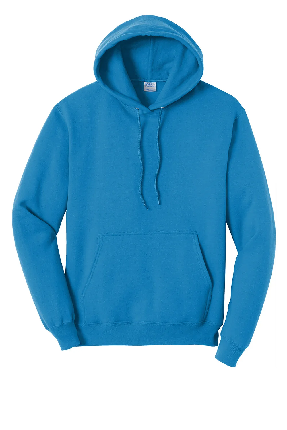 Port & Company Mens Core Pill Resistant Fleece Hooded Sweatshirt Hoodie w/ Pouch Pocket - Sapphire Blue