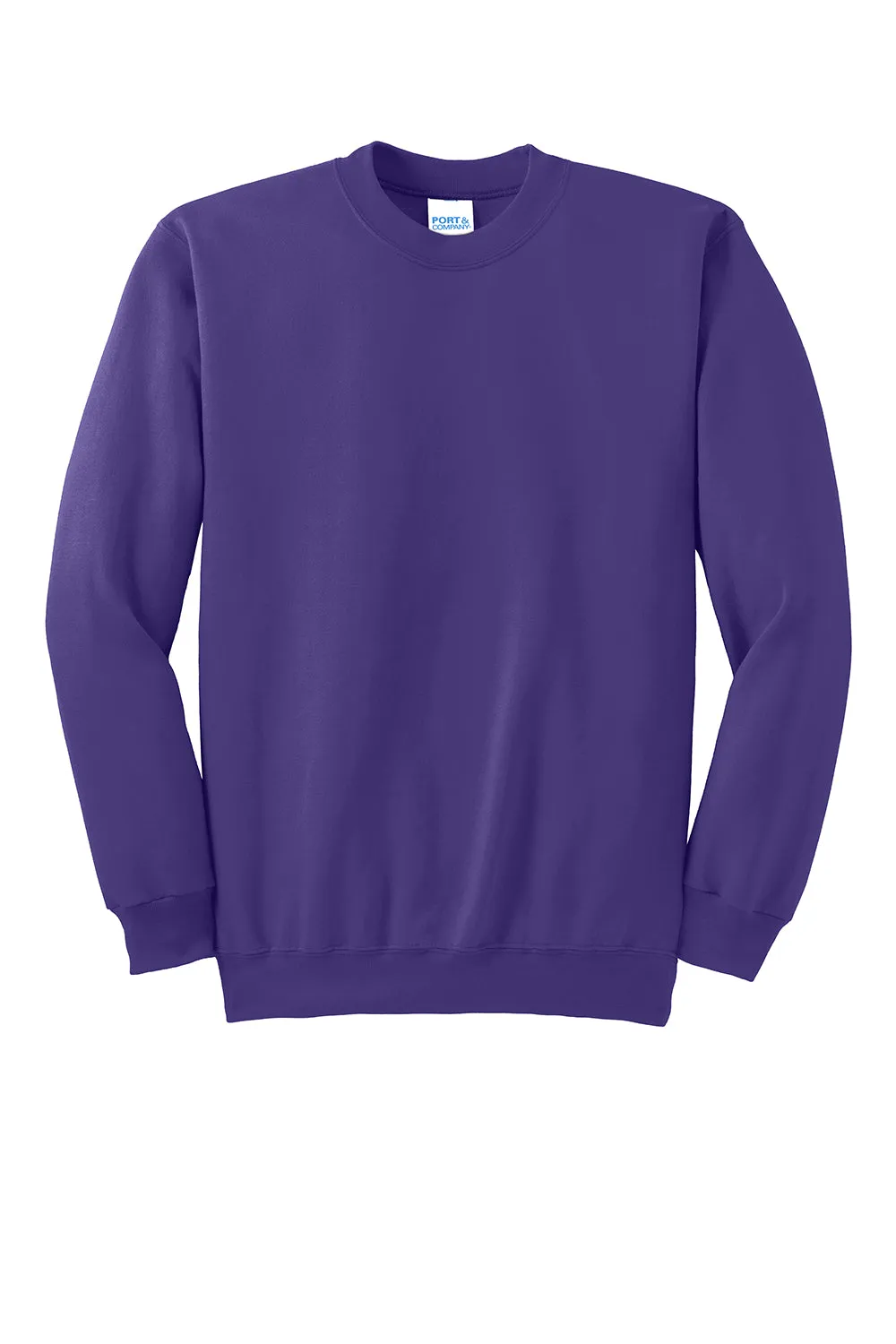 Port & Company Mens Essential Pill Resistant Fleece Crewneck Sweatshirt - Purple