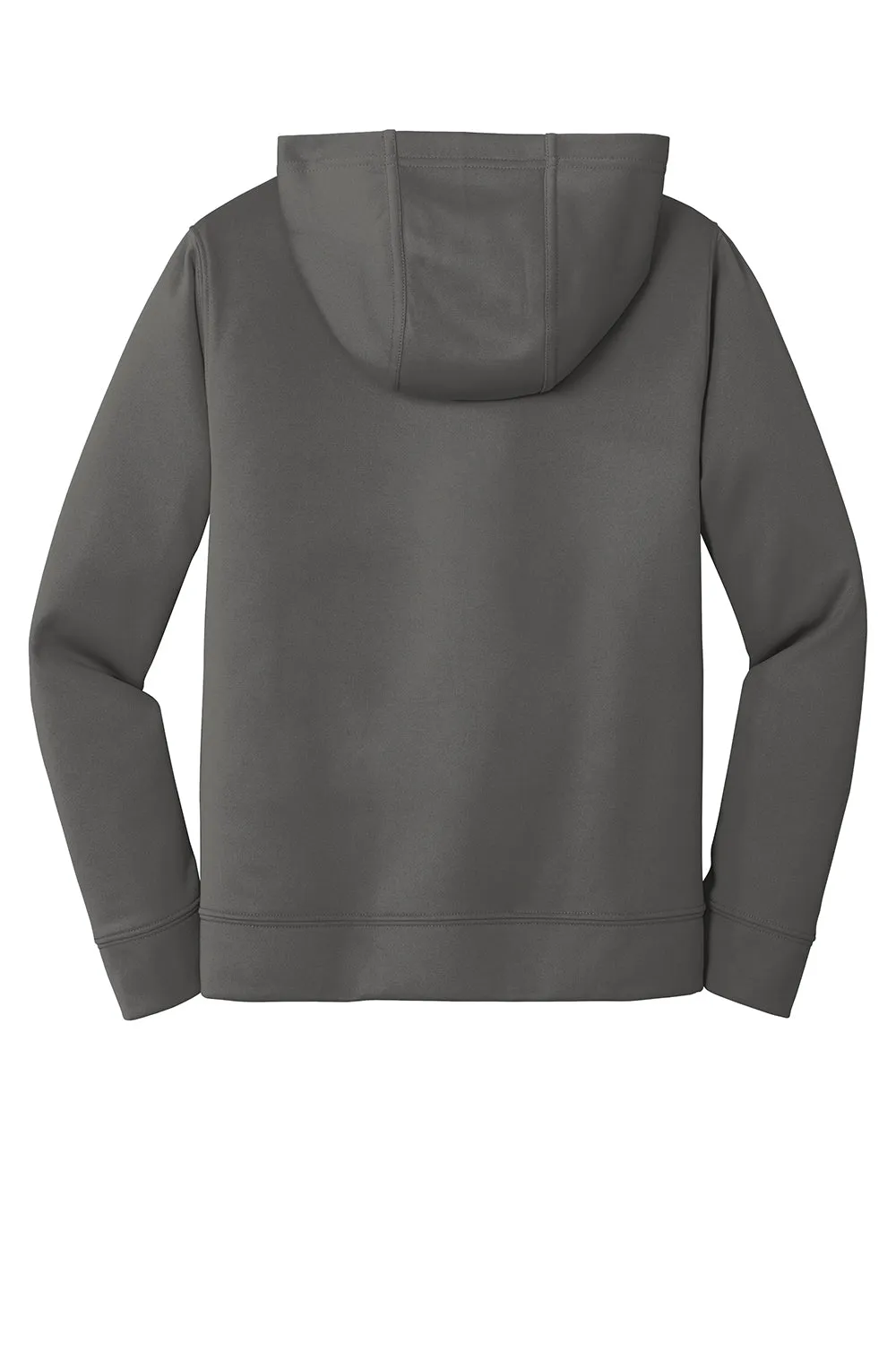 Port & Company Youth Dry Zone Performance Moisture Wicking Fleece Hooded Sweatshirt Hoodie w/ Pouch Pocket - Charcoal Grey