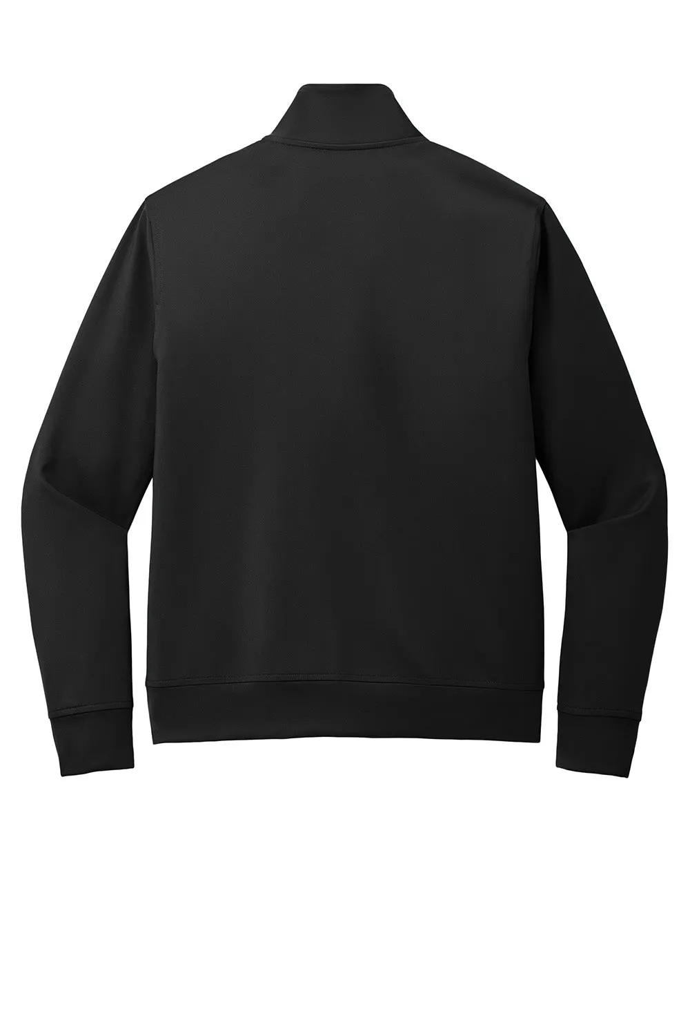 Port Authority Mens C-FREE Double Knit Moisture Wicking Full Zip Sweatshirt w/ Pockets - Deep Black