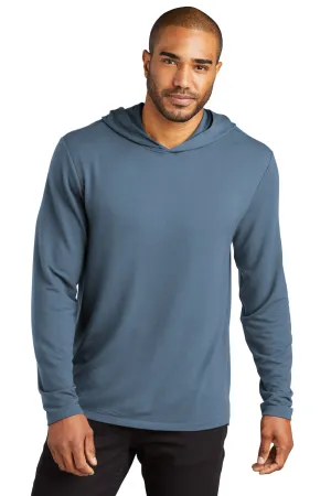Port Authority Mens Microterry Snag Resistant Hooded Sweatshirt Hoodie - Dusk Blue