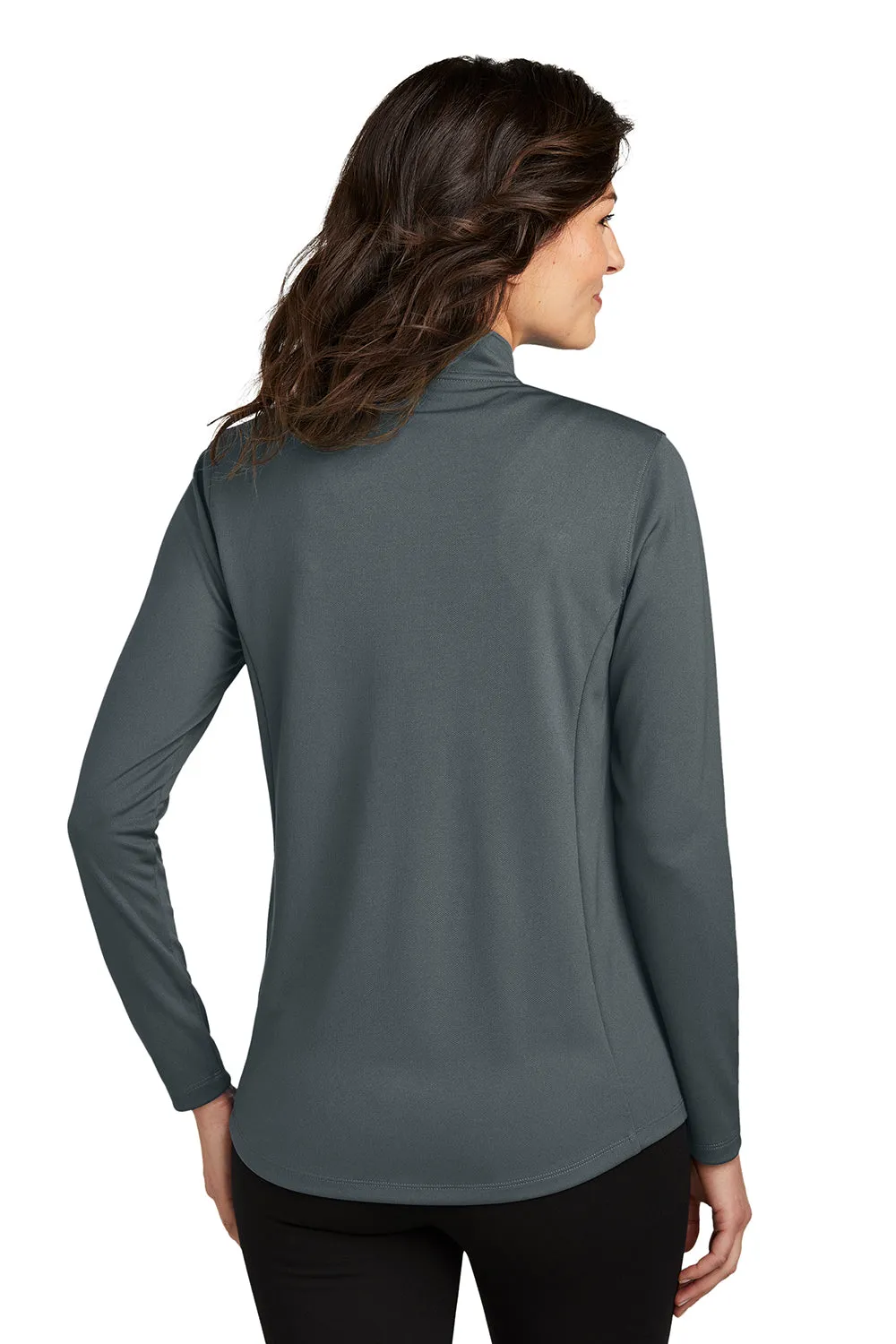 Port Authority Womens Dry Zone Moisture Wicking Micro Mesh 1/4 Zip Sweatshirt - Graphite Grey