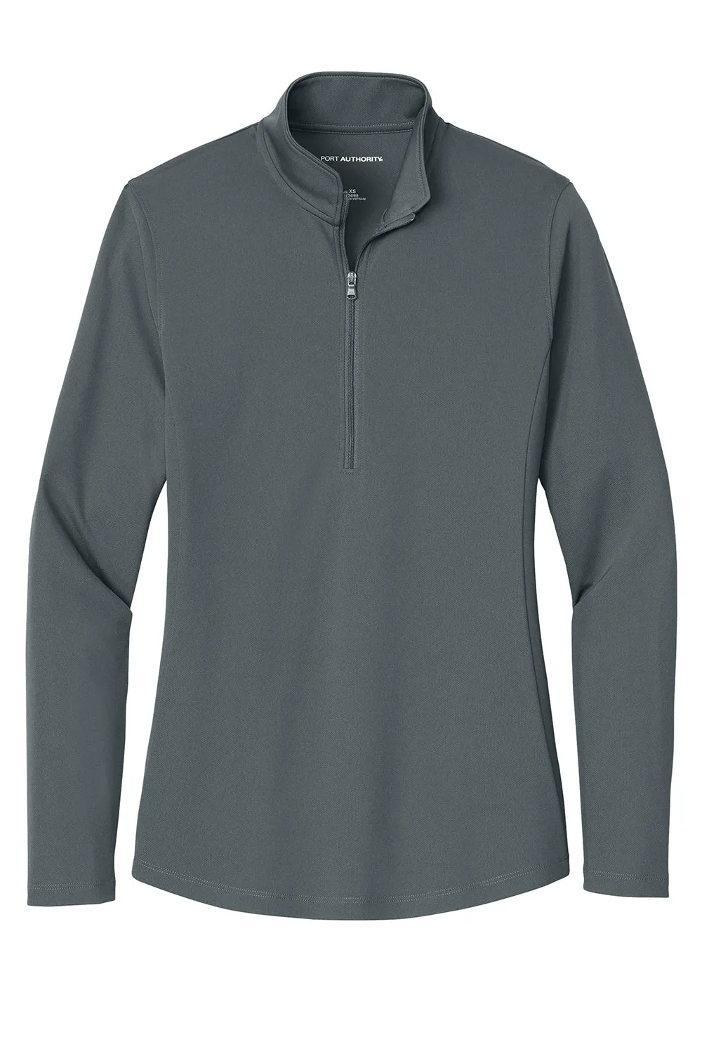 Port Authority Womens Dry Zone Moisture Wicking Micro Mesh 1/4 Zip Sweatshirt - Graphite Grey