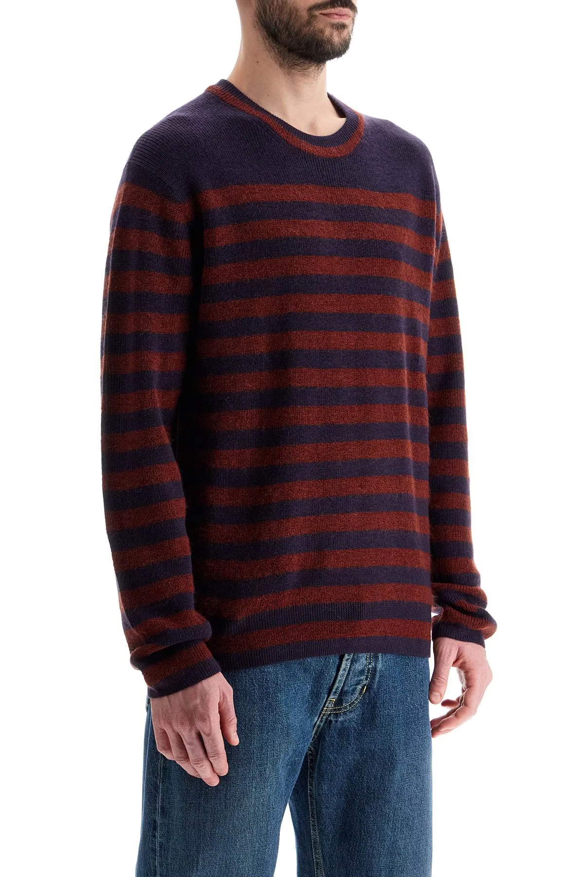 Ps Paul Smith Men's Striped Wool And Mohair Blend Pullover