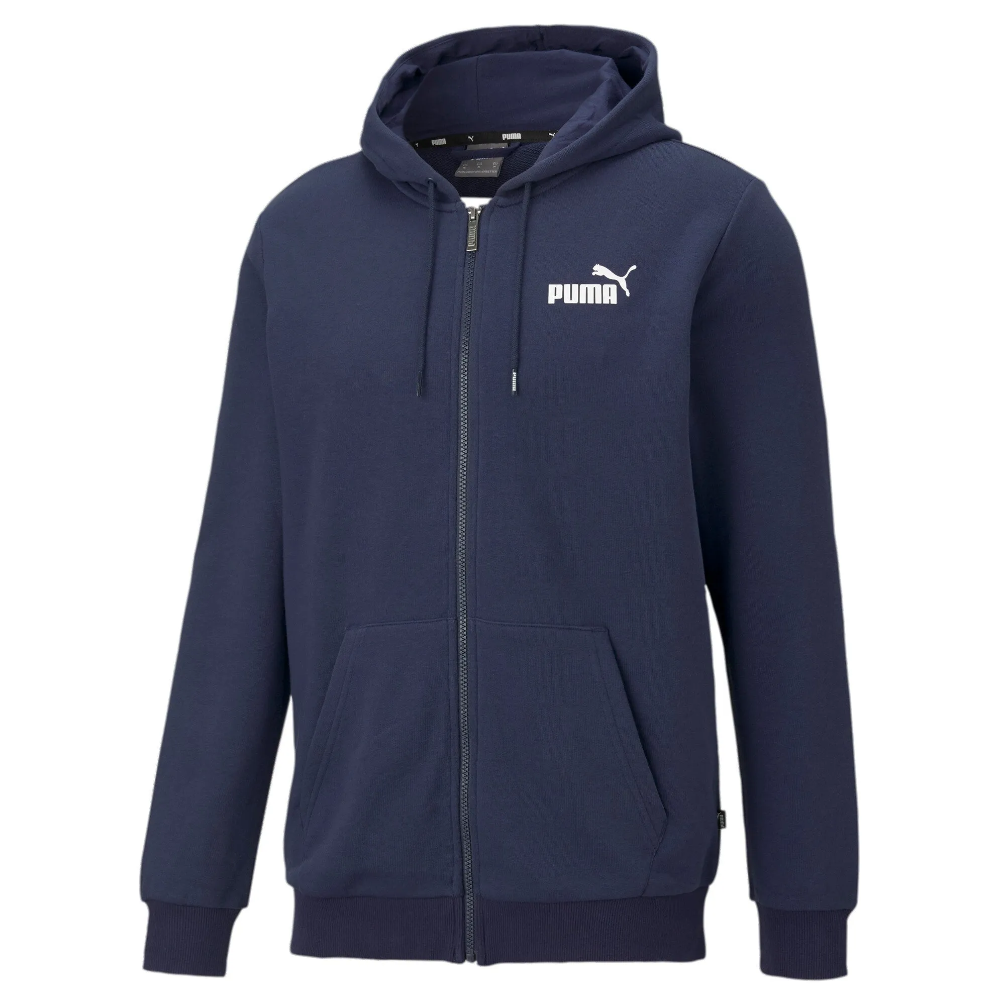 PUMA Men's Essentials Small Logo Full-Zip Hoodie Men