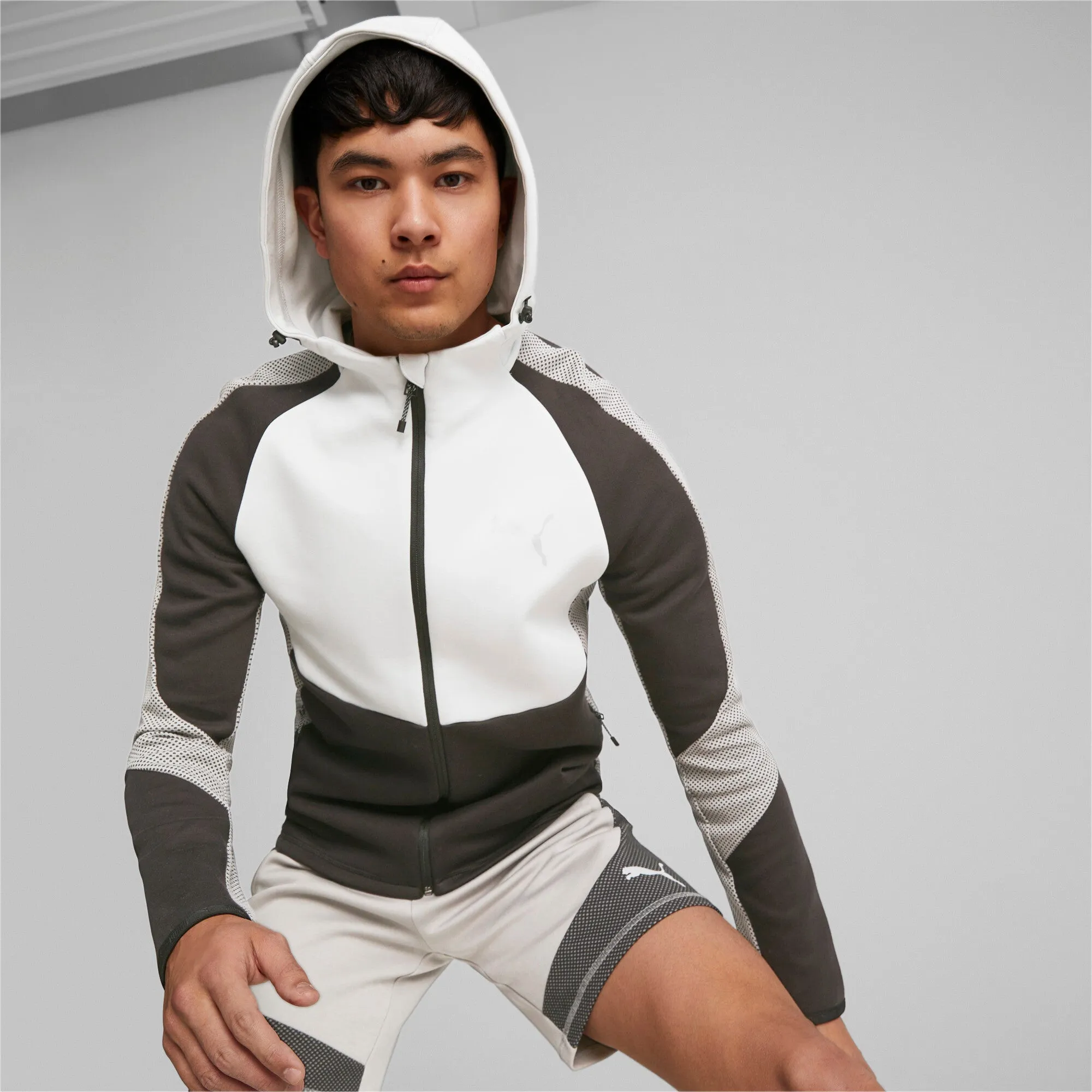 PUMA Men's EVOSTRIPE Full-Zip Hoodie Men