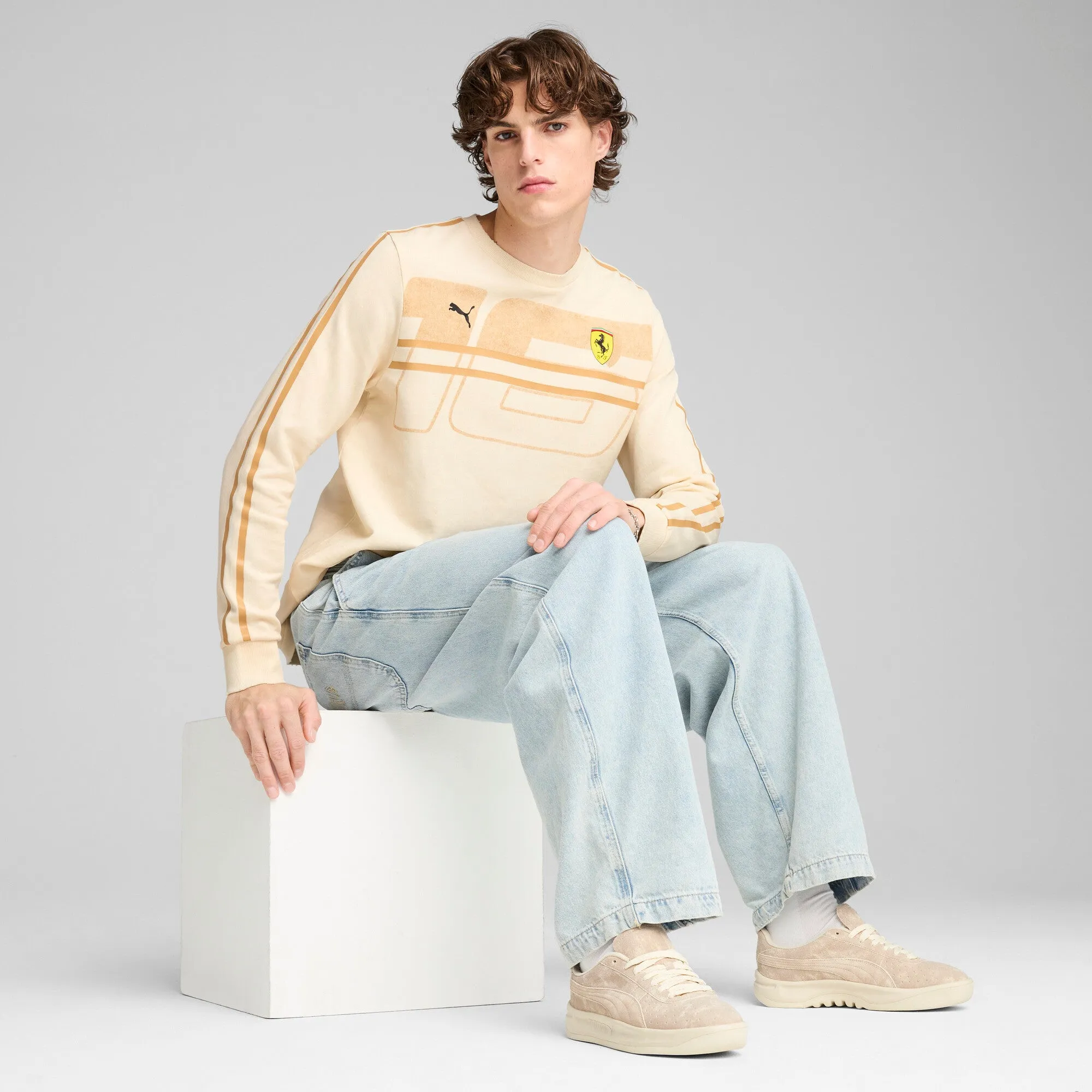 PUMA Men's Scuderia Ferrari Desert Sun Long Sleeve Shirt