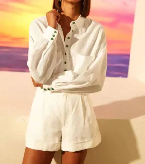 Rabia Short In White