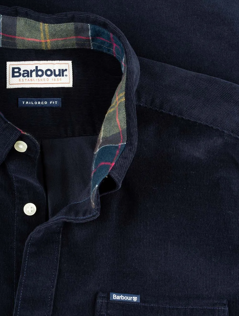 Ramsey Tailored Corduroy Shirt Navy