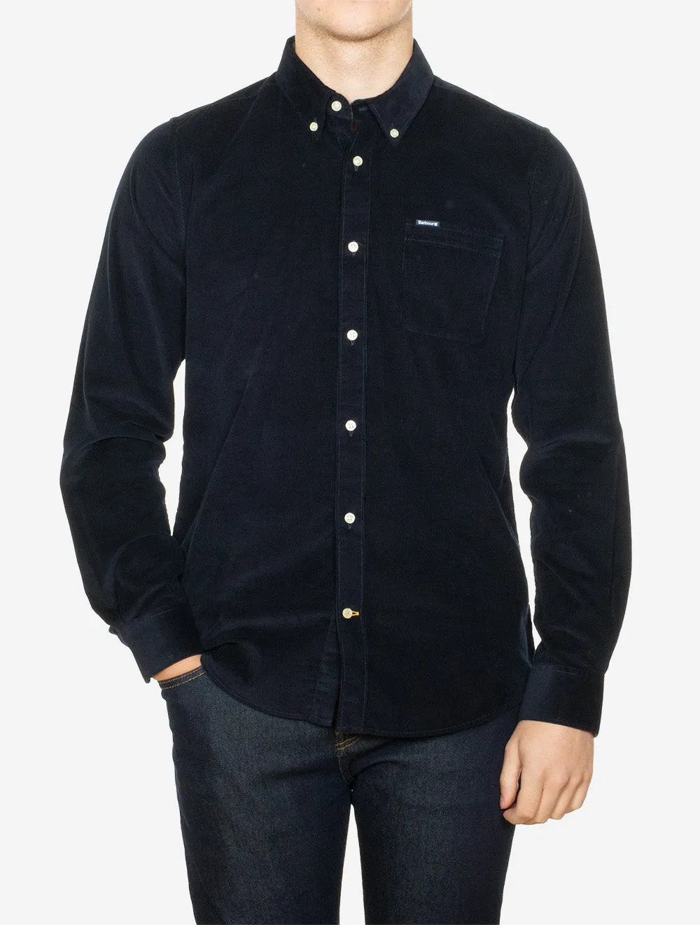 Ramsey Tailored Corduroy Shirt Navy