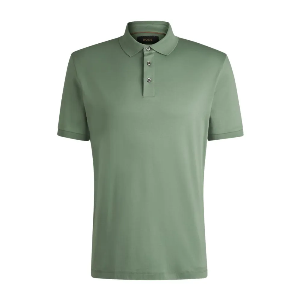 Regular-fit polo shirt in mercerized Italian cotton