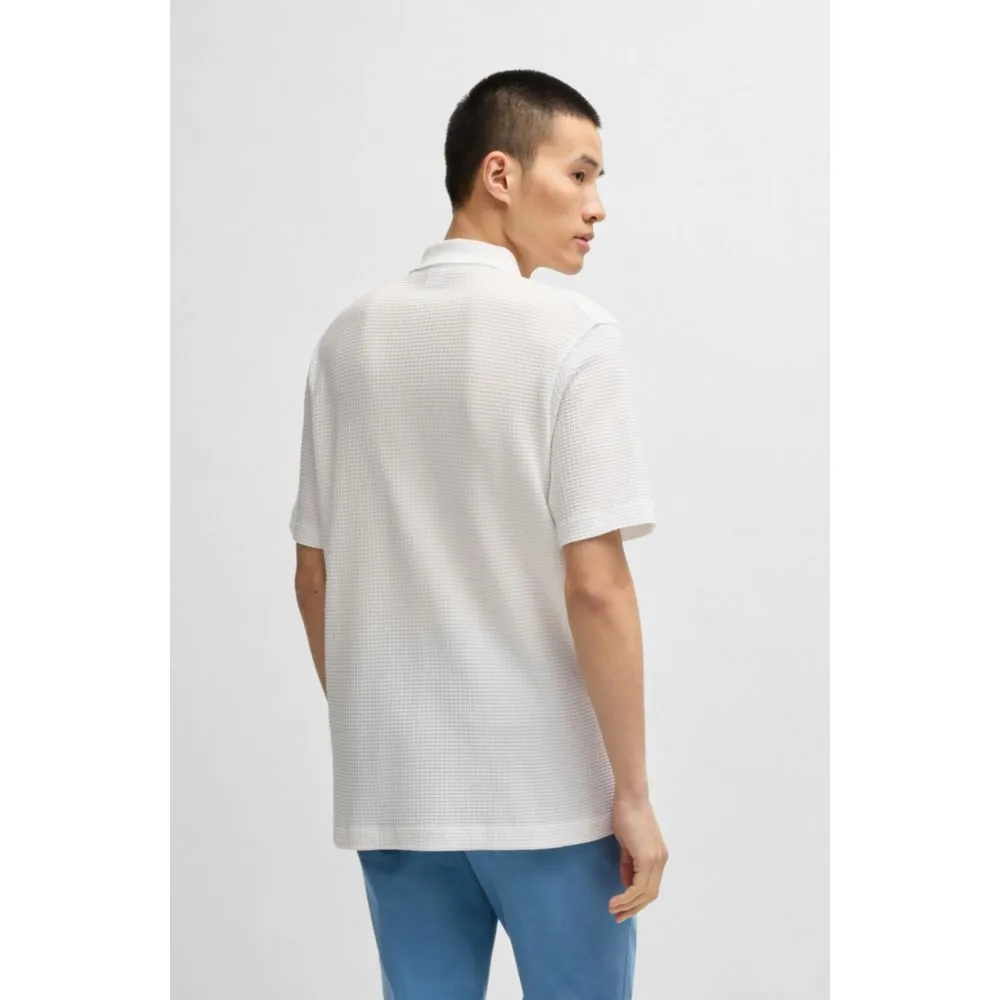Regular-fit shirt in waffle cotton