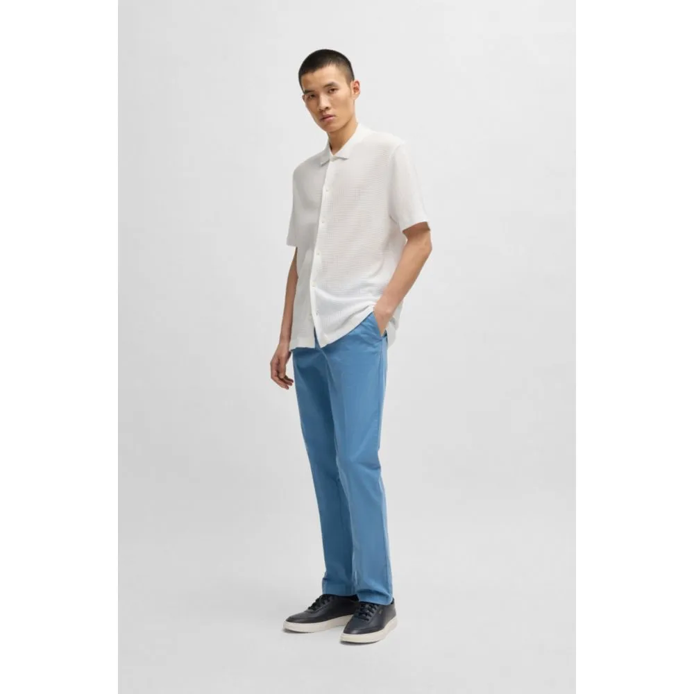 Regular-fit shirt in waffle cotton