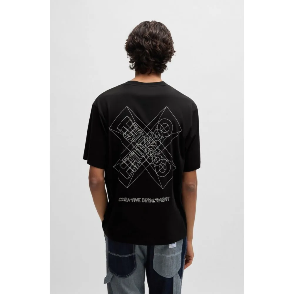Regular-fit T-shirt in cotton with graphic logos