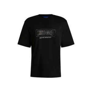 Regular-fit T-shirt in cotton with graphic logos