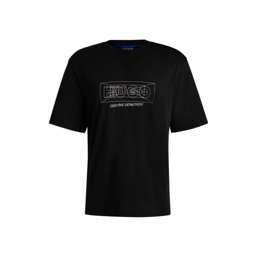 Regular-fit T-shirt in cotton with graphic logos