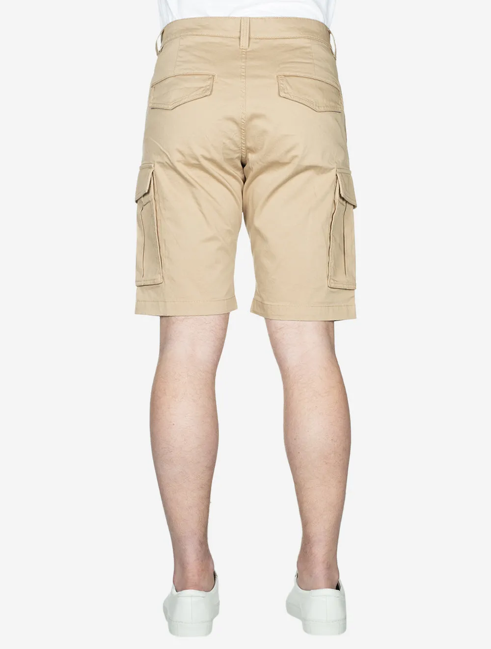 Relaxed Fit Twill Cargo Shorts Dark Khaki