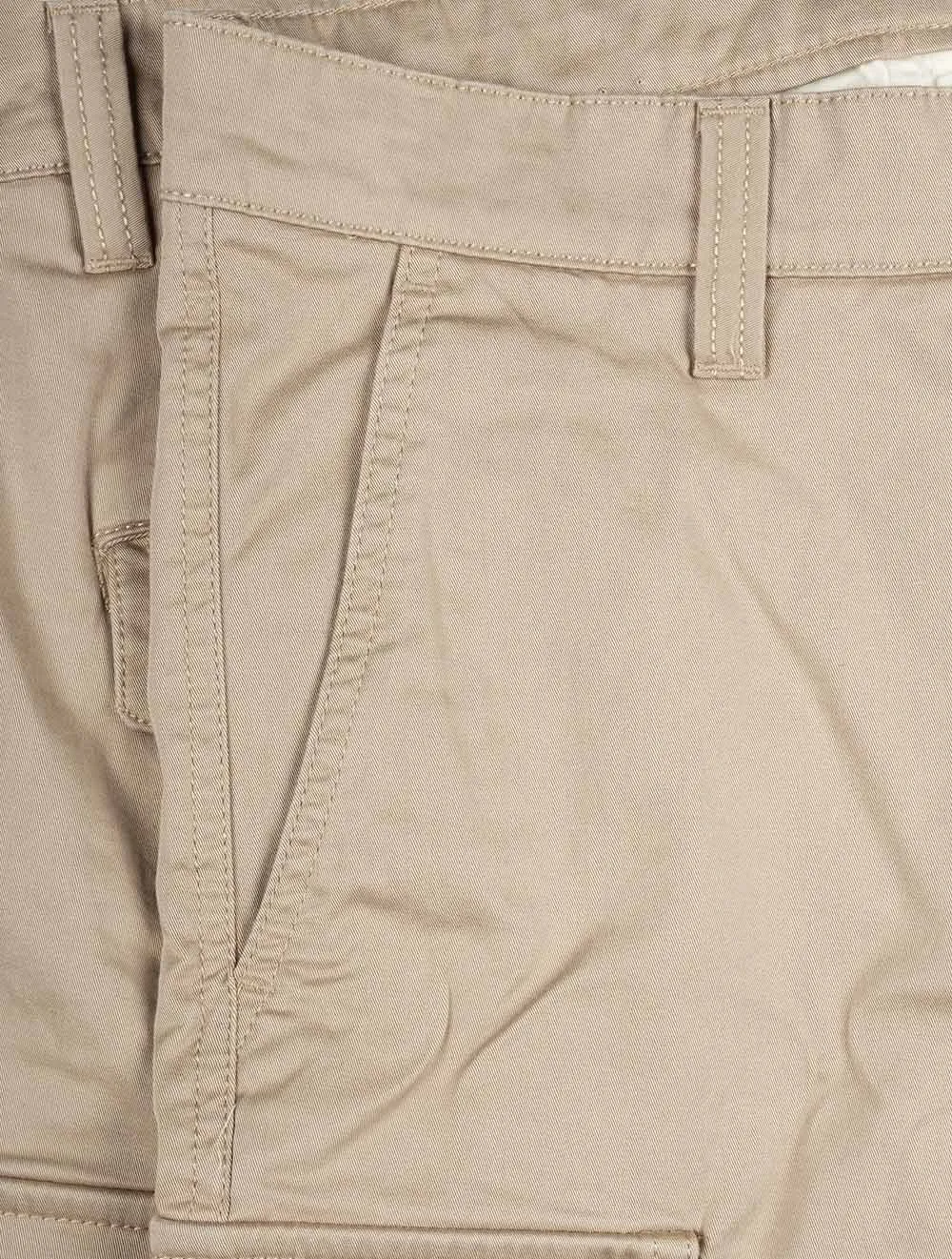 Relaxed Fit Twill Cargo Shorts Dark Khaki