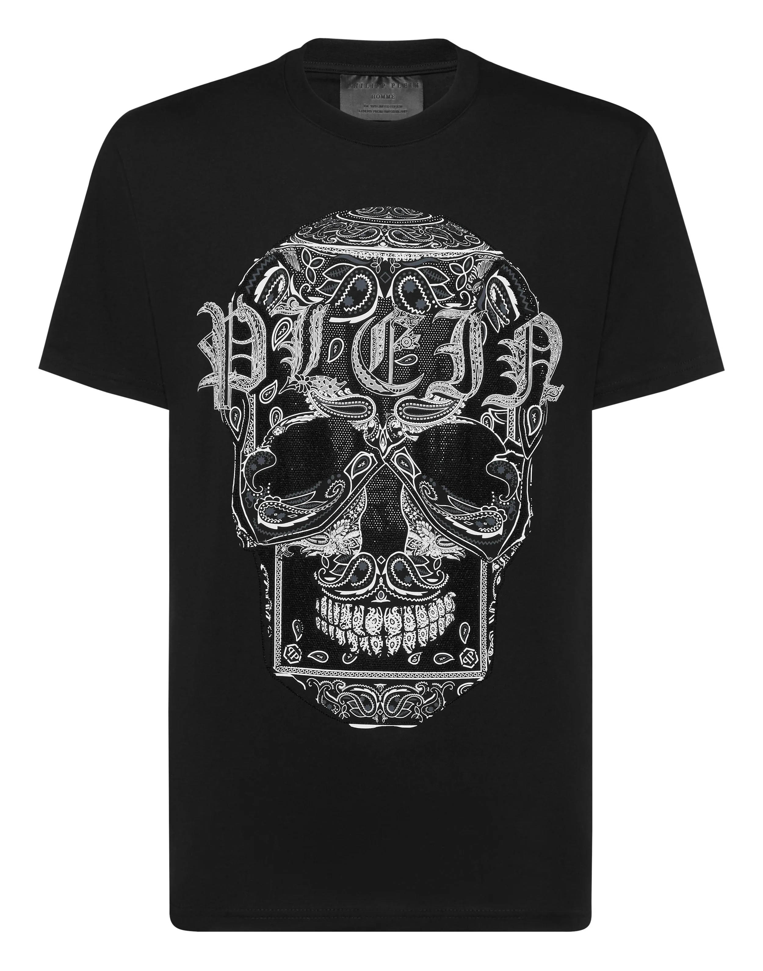 Round Neck T-Shirt Paisley Skull