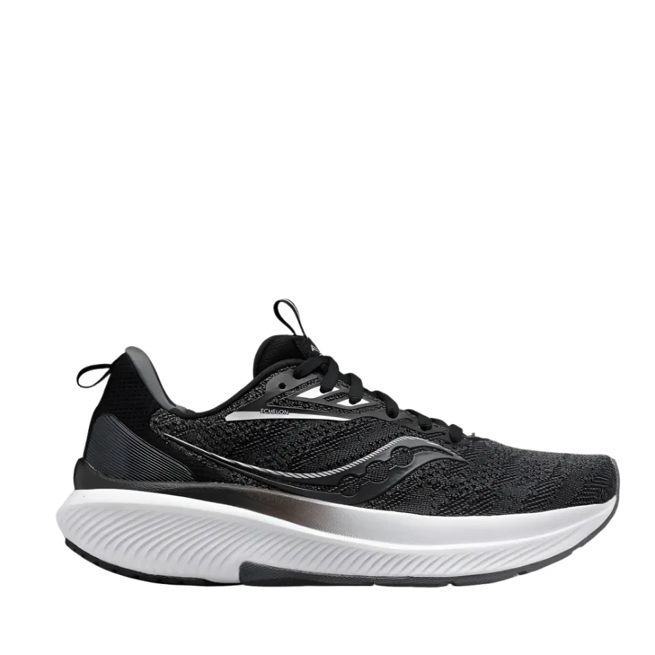 Saucony Echelon 9 Women's Running Shoes in Black/White AW23 Shoes_Saucony