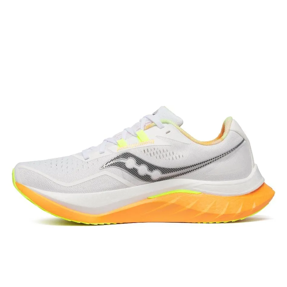Saucony Men's Endorphin Speed 4 Running Shoes in White/Peel SS25 Shoes_Saucony