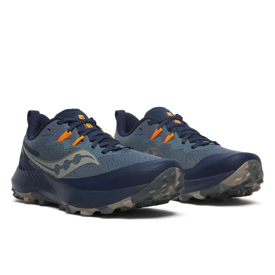 Saucony Men's Peregrine 14 Trail Running Shoes in Dusk/Navy AW24 Shoes_Saucony