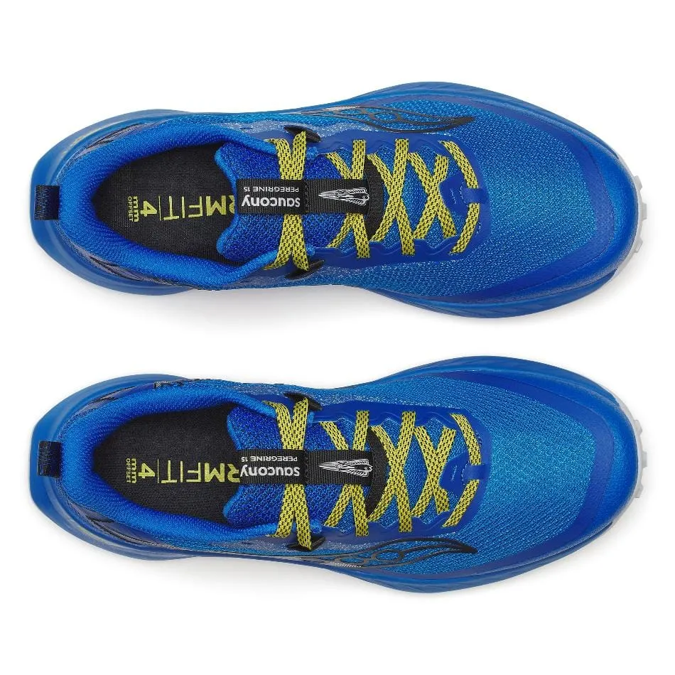 Saucony Men's Peregrine 15 Running Shoes in Skydiver/Pickle SS25 Shoes_Saucony