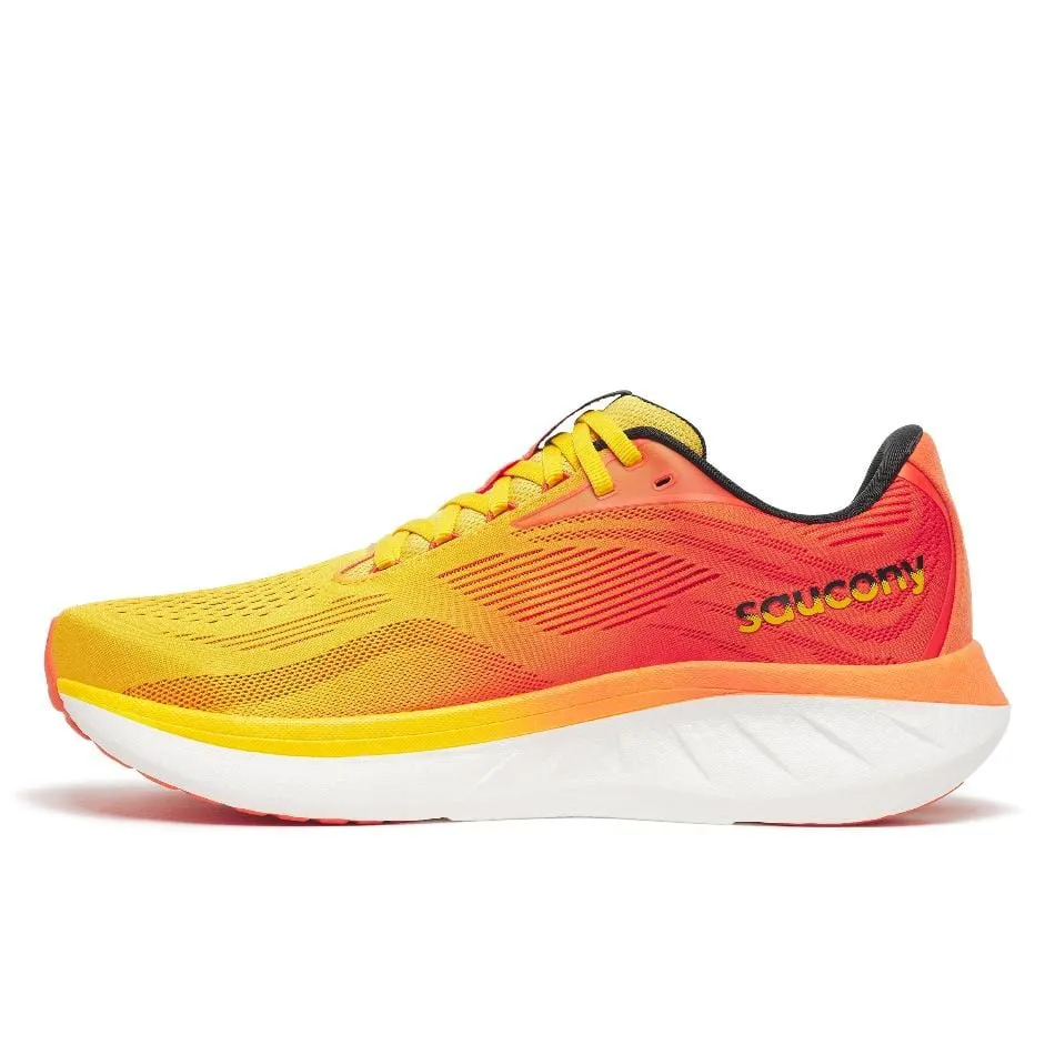 Saucony Men's Ride 18 Running Shoes in Pollen/Pepper SS25 Shoes_Saucony