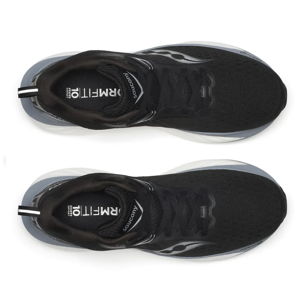 Saucony Men's Triumph 22 Running Shoes in Black/White - Online Exclusive Shoes_Saucony