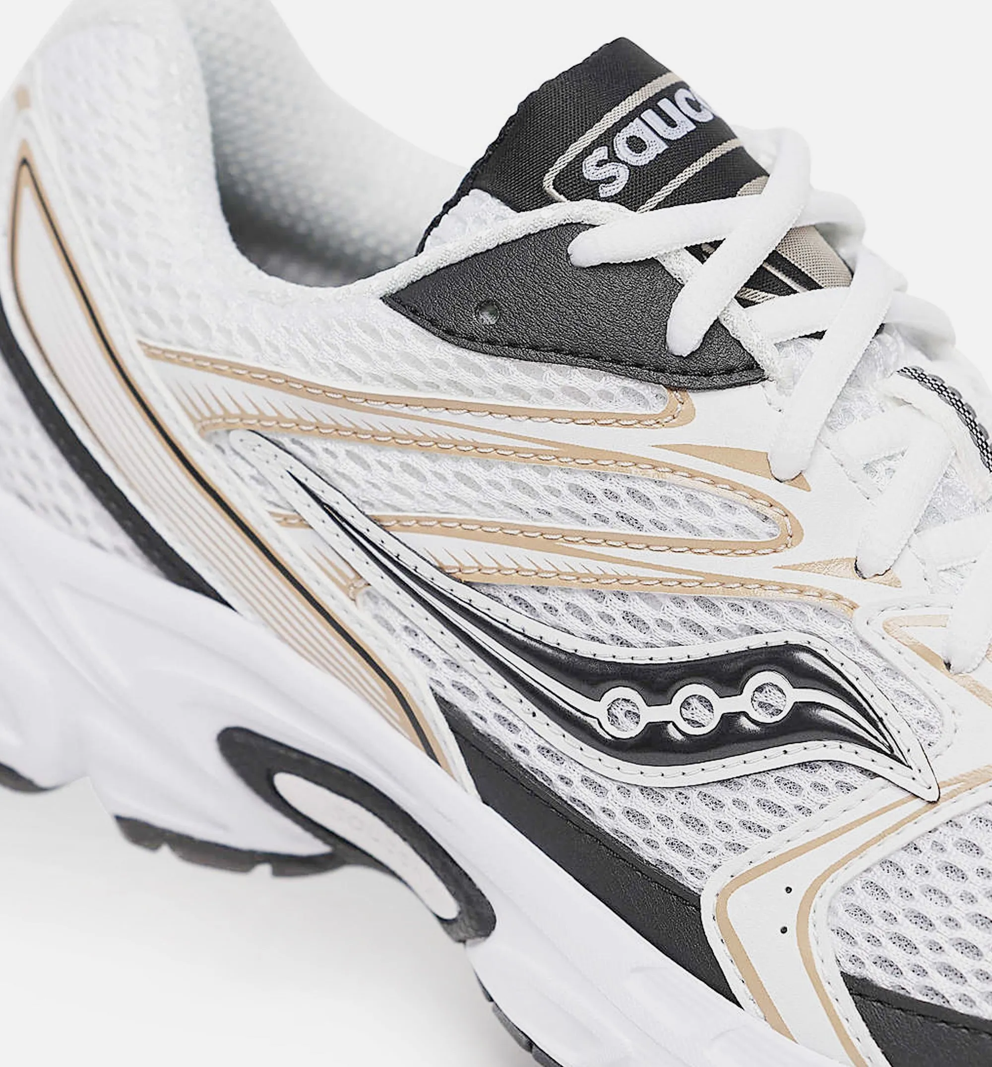 Saucony Shoes Ride Millennium Mens Lifestyle Shoe - White/Gold/Black