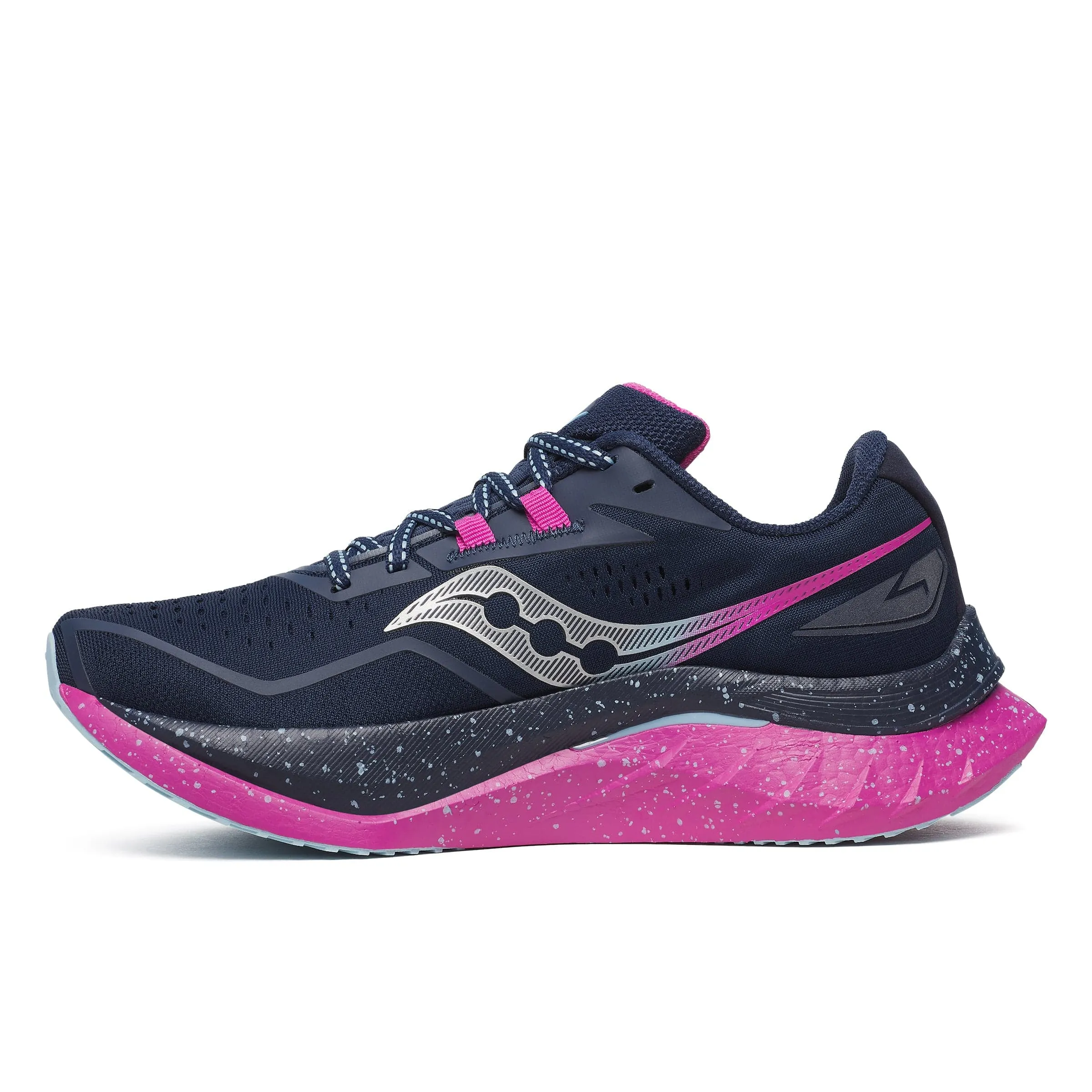 Saucony Women's Endorphin Speed 4 Running Shoes in Navy/Fuchsia SS25