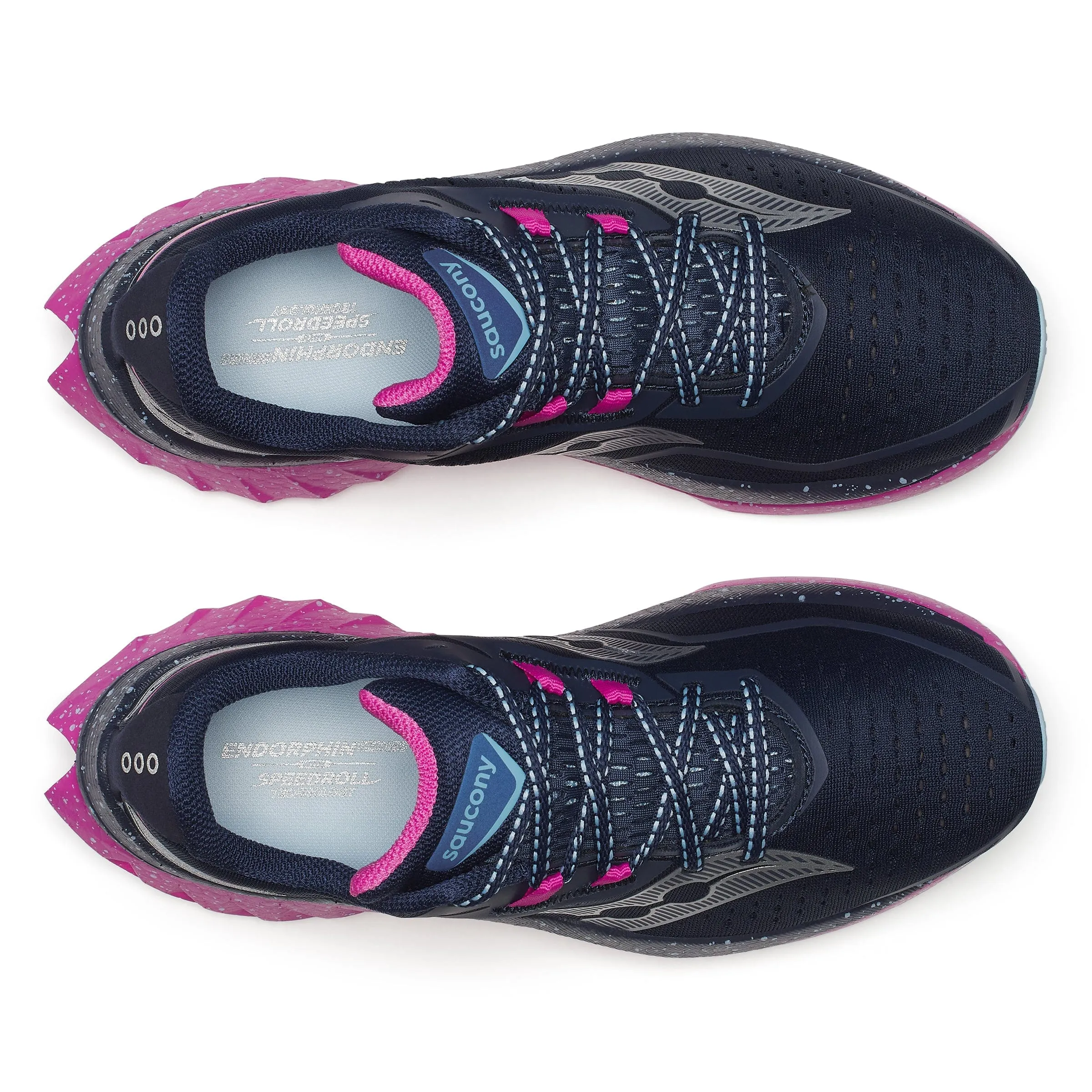 Saucony Women's Endorphin Speed 4 Running Shoes in Navy/Fuchsia SS25
