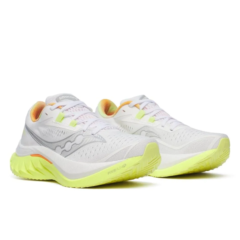 Saucony Women's Endorphin Speed 4 Running Shoes in White/Sunny SS25 Shoes_Saucony