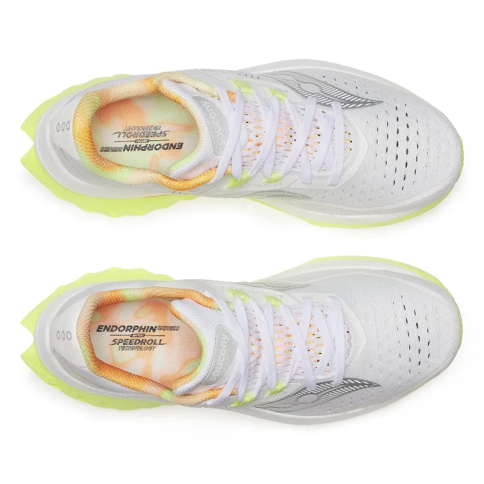 Saucony Women's Endorphin Speed 4 Running Shoes in White/Sunny SS25 Shoes_Saucony