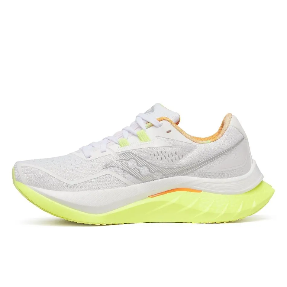 Saucony Women's Endorphin Speed 4 Running Shoes in White/Sunny SS25 Shoes_Saucony