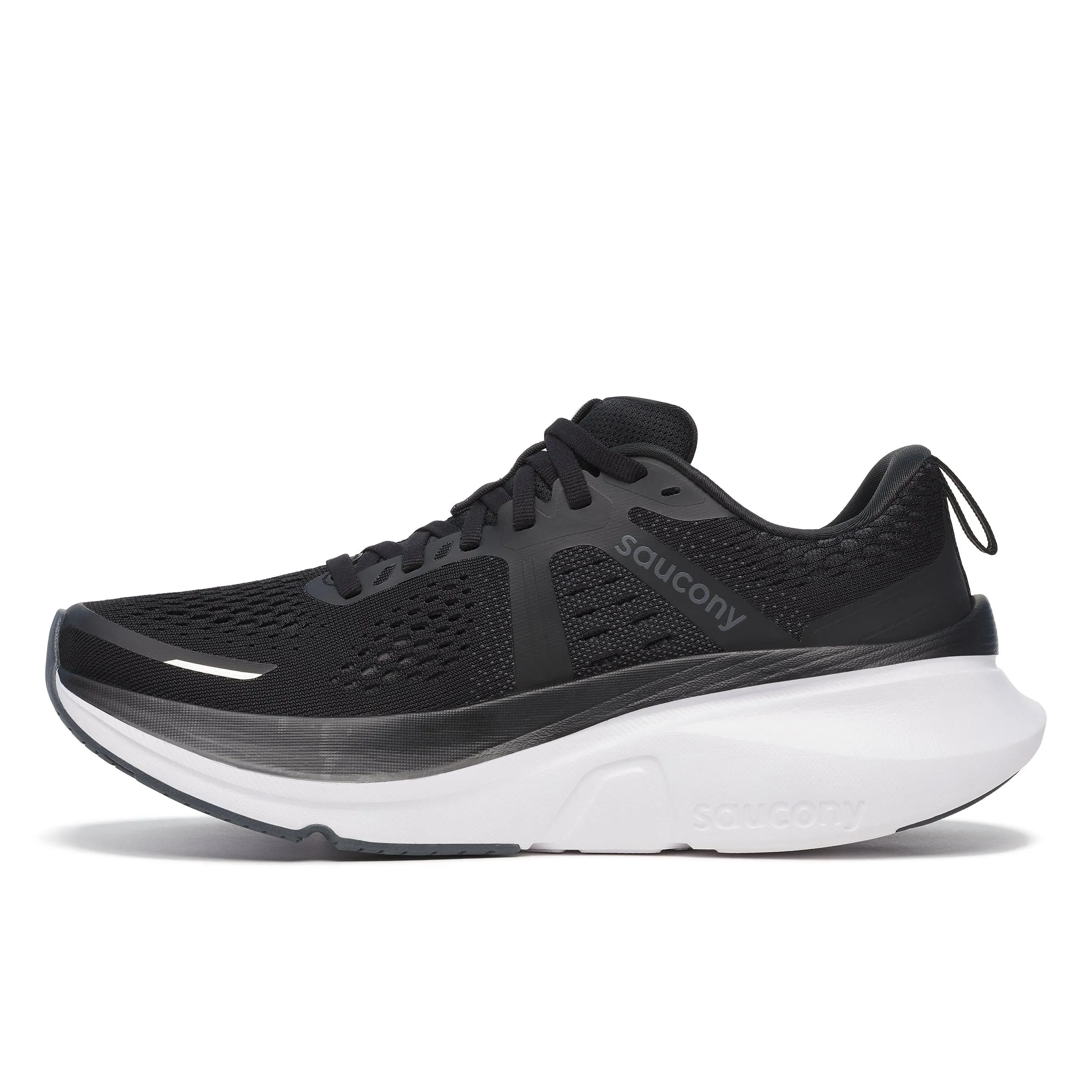 Saucony Women's Guide 18 Running Shoes in Black/White SS25 Shoes_Saucony