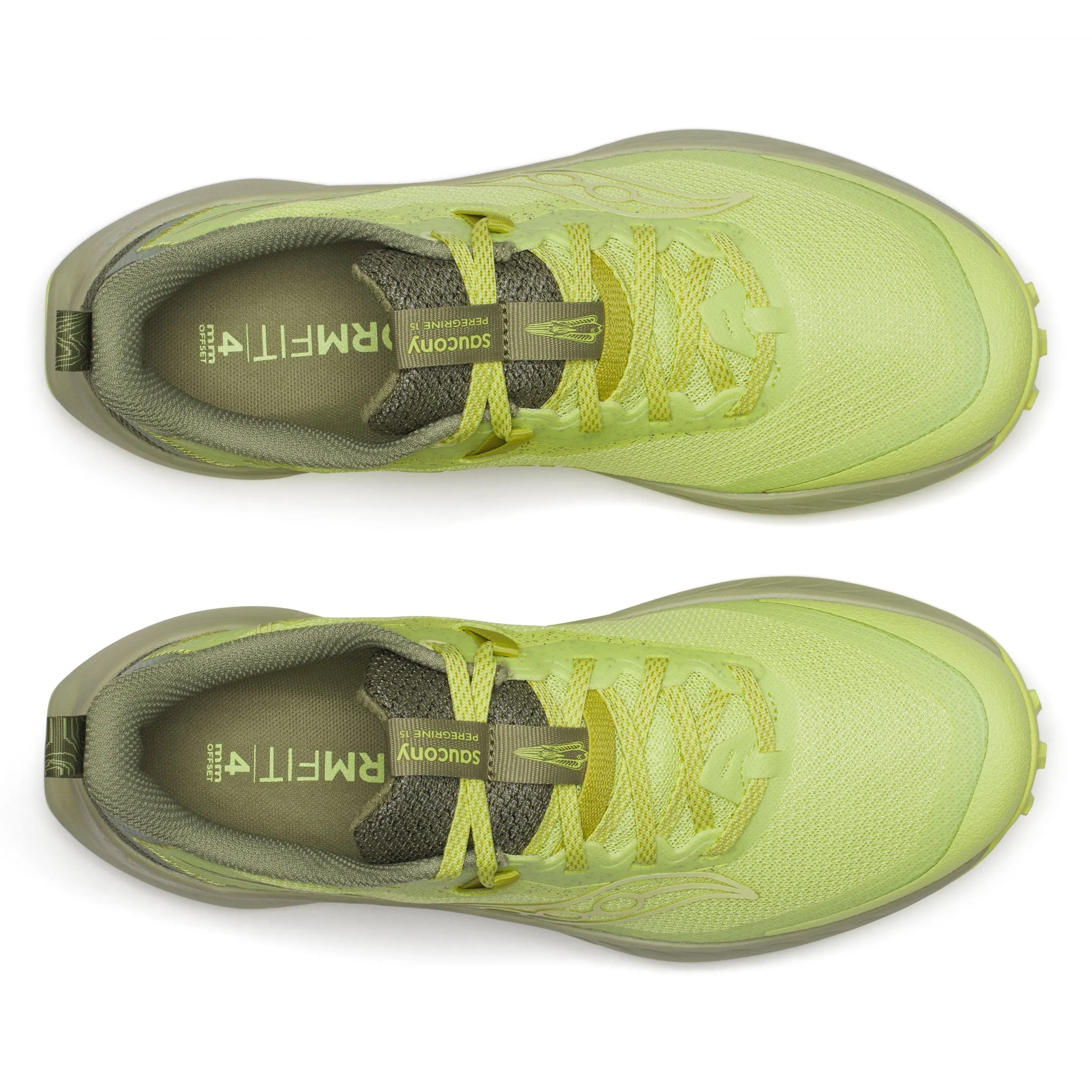 Saucony Women's Peregrine 15 Trail Running Shoes in Sunny/Hemlock SS25 Shoes_Saucony