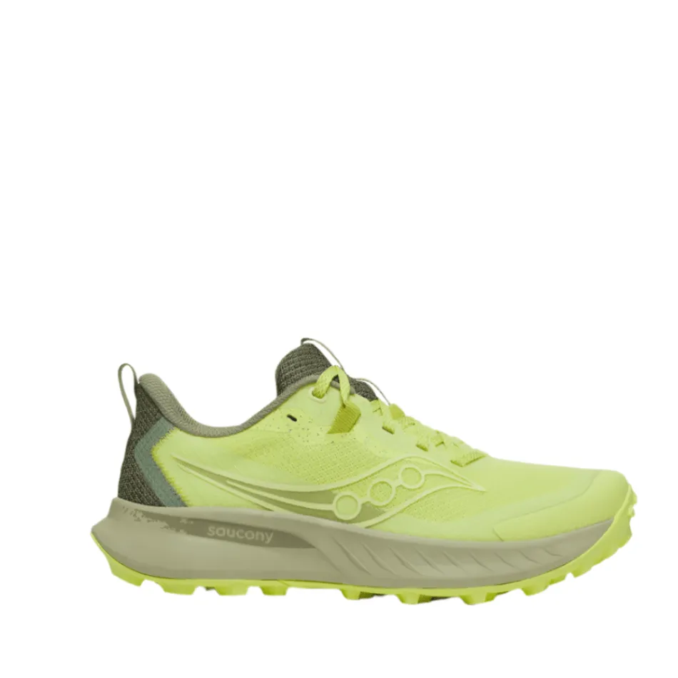 Saucony Women's Peregrine 15 Trail Running Shoes in Sunny/Hemlock SS25 Shoes_Saucony