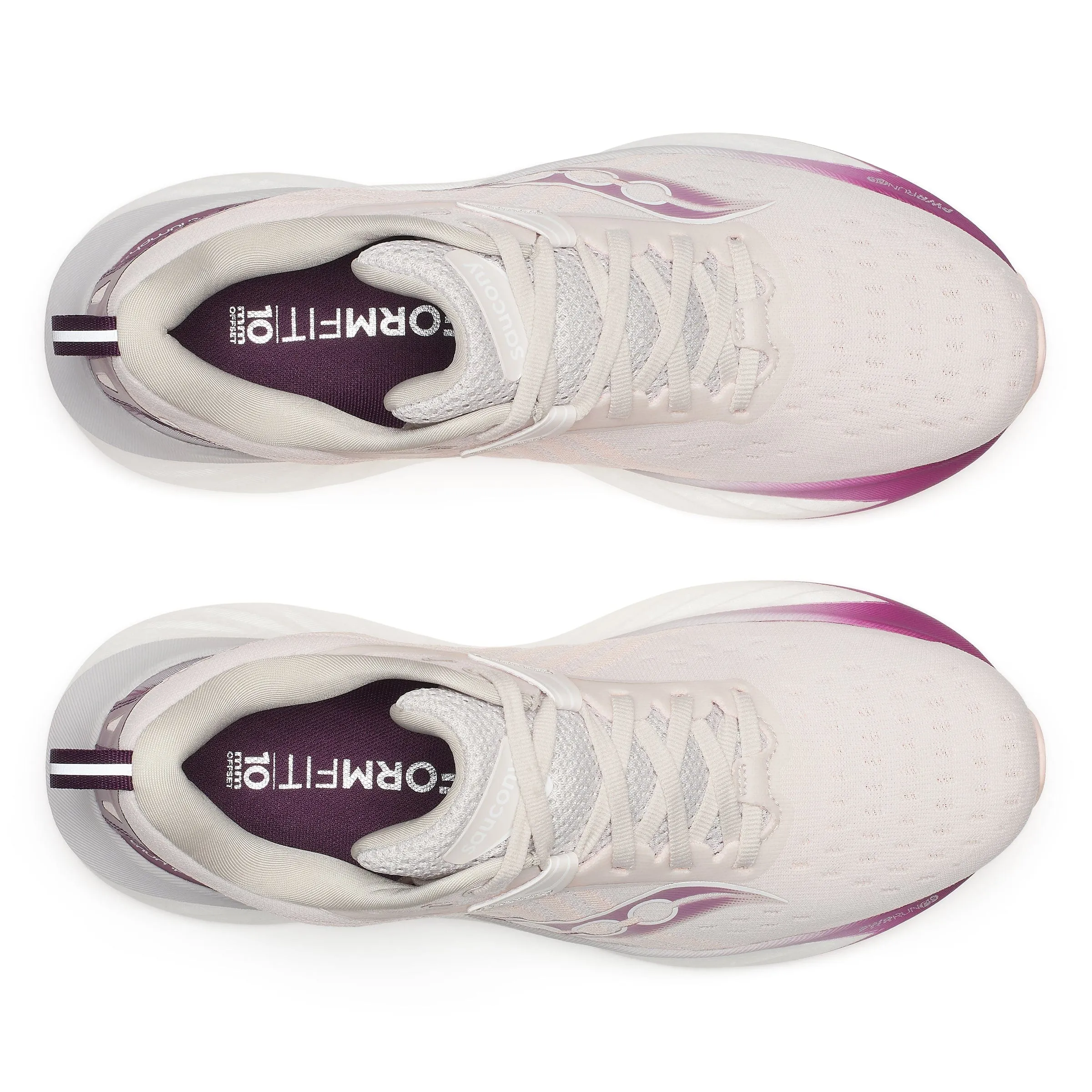Saucony Women's Triumph 22 Running Shoes in Moon/Eggplant AW24 Shoes_Puma