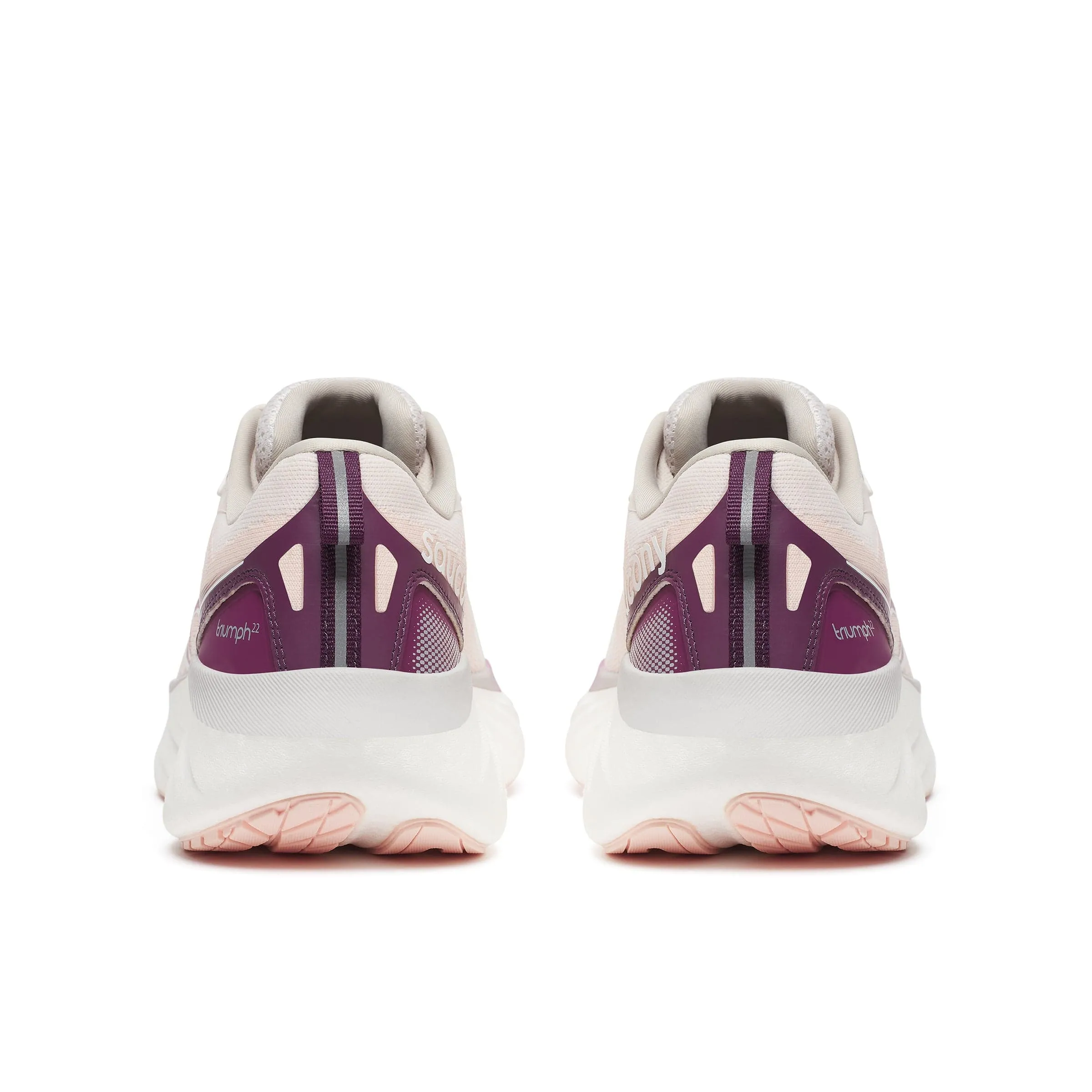 Saucony Women's Triumph 22 Running Shoes in Moon/Eggplant AW24 Shoes_Puma