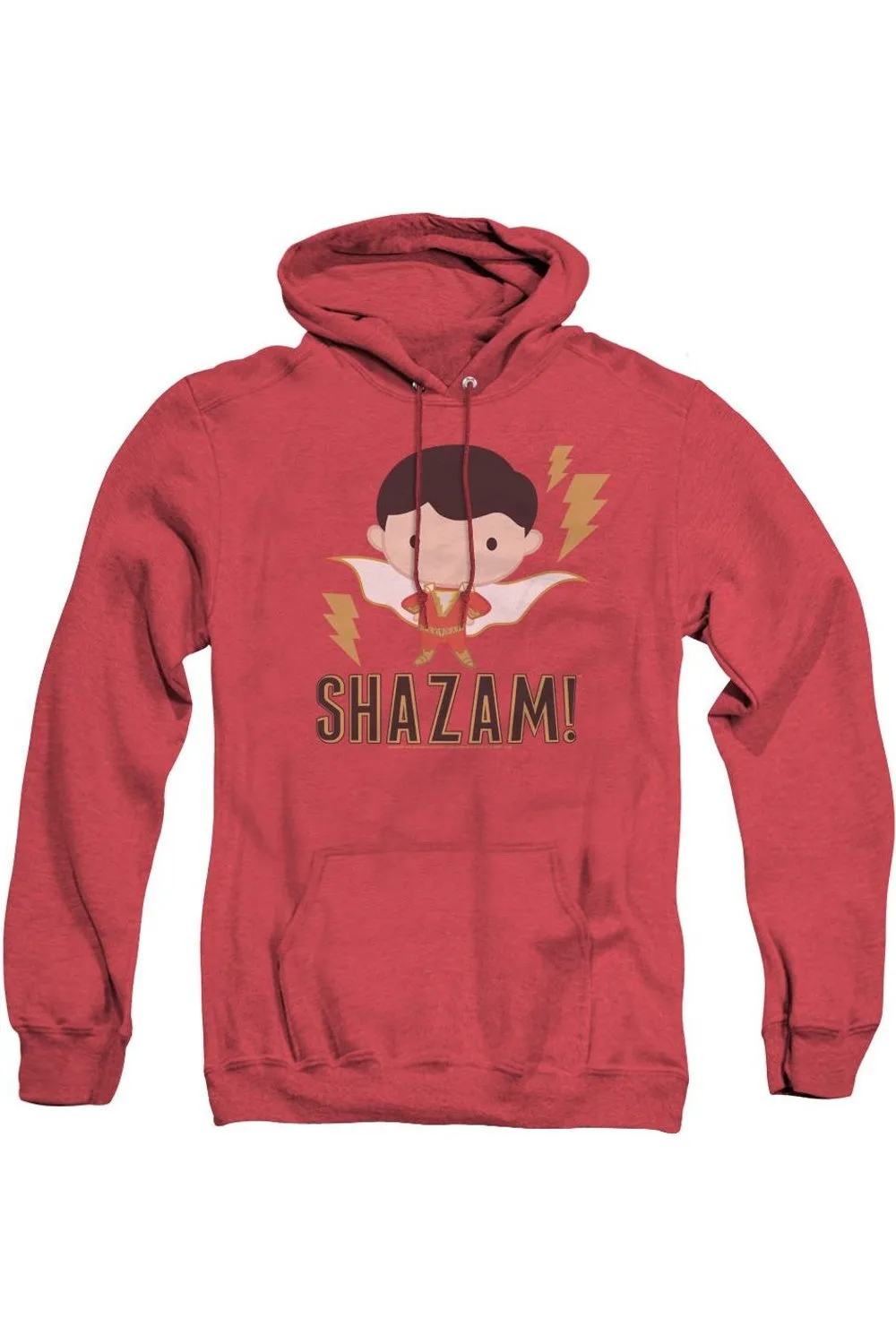 Shazam Movie Shazam Chibi Adult Heather Hoodie / Hooded Sweatshirt