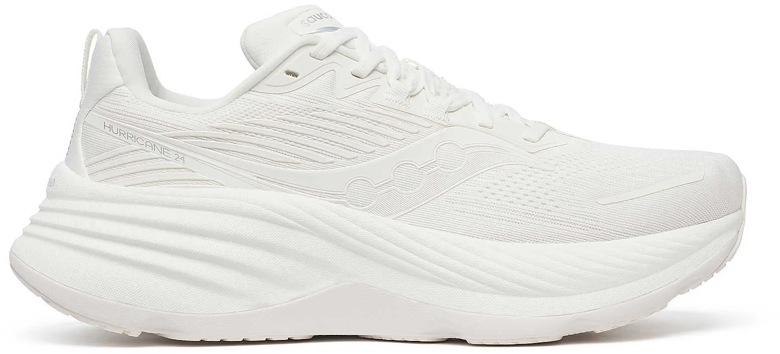 Shoes Saucony Saucony Hurricane 24 Mens Running Shoes - White